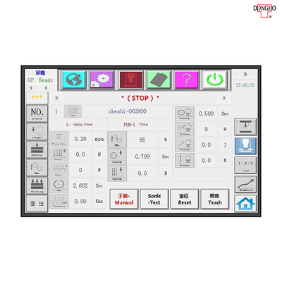 압축 공기를 넣은 통제를 가진 디지털 방식으로 초음파 플라스틱 용접 기계 15KHz